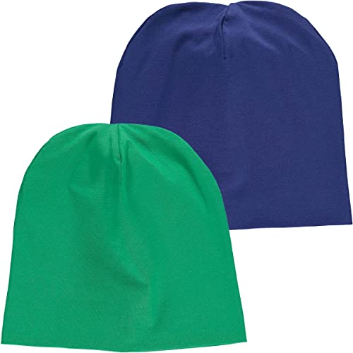 Fred's World by Green Cotton Jungen Alfa 2-pack Beanie Hat, Earth green, 4 Jahre EU von Fred's World by Green Cotton