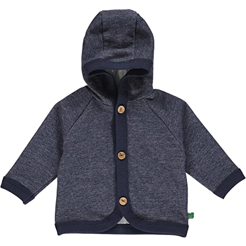 Fred's World by Green Cotton Jungen Denim Hoodie Baby Hooded Sweatshirt, Denim Navy, 56 EU von Fred's World by Green Cotton