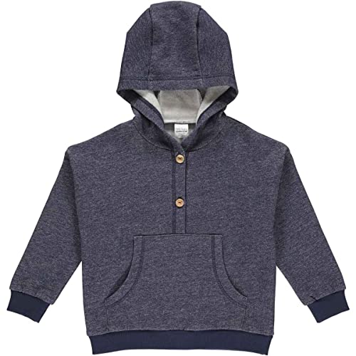 Fred's World by Green Cotton Jungen Denim Hoodie Hooded Sweatshirt, Denim Navy, 116 EU von Fred's World by Green Cotton