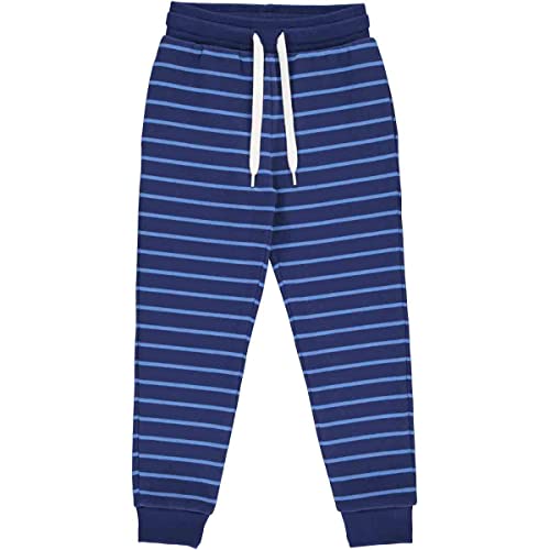 Fred's World by Green Cotton Jungen Stripe Casual Pants, Deep Blue/Happy Blue, 110 EU von Fred's World by Green Cotton