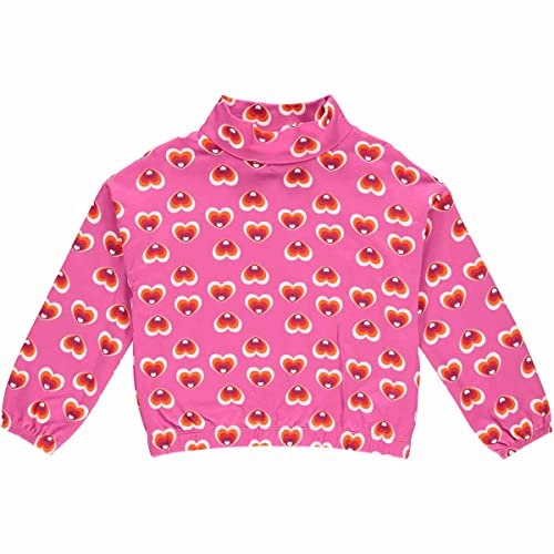 Fred's World by Green Cotton Mädchen Heart Collar Sweatshirt Pullover Sweater, Fuchsia/Mandarin/Lollipop/Plum, 122 EU von Fred's World by Green Cotton