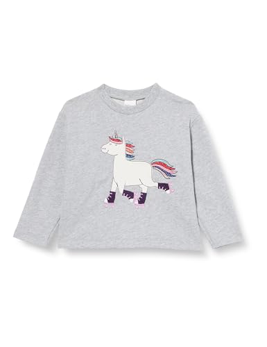 Fred's World by Green Cotton Mädchen Hello Unicorn Sweatshirt, Pale Greymarl, 98 EU von Fred's World by Green Cotton