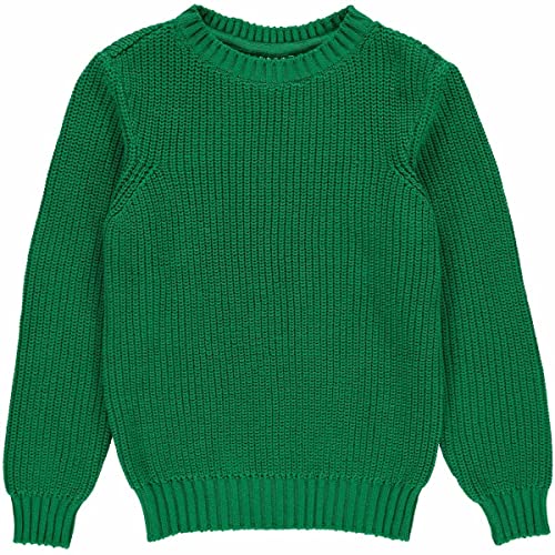 Fred's World by Green Cotton Mädchen Knit Chunky Pullover Sweater, Earth Green, 128 EU von Fred's World by Green Cotton