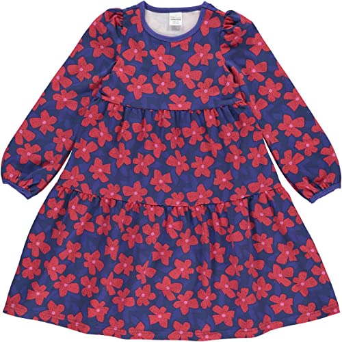 Fred's World by Green Cotton Mädchen Pow Puff L/S Casual Dress, Energy Blue/Lollipop/Fuchsia/Deep Blue, 104 EU von Fred's World by Green Cotton