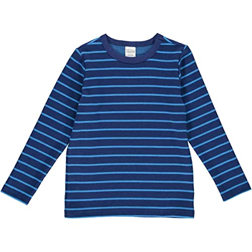 Fred's World by Green Cotton Mädchen Stripe L/S T Shirt, Deep Blue/Happy Blue, 110 EU von Fred's World by Green Cotton