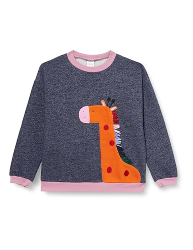 Fred's World by Green Cotton Unisex Hello Giraffe Sweatshirt, Denim Navy, 86 EU von Fred's World by Green Cotton