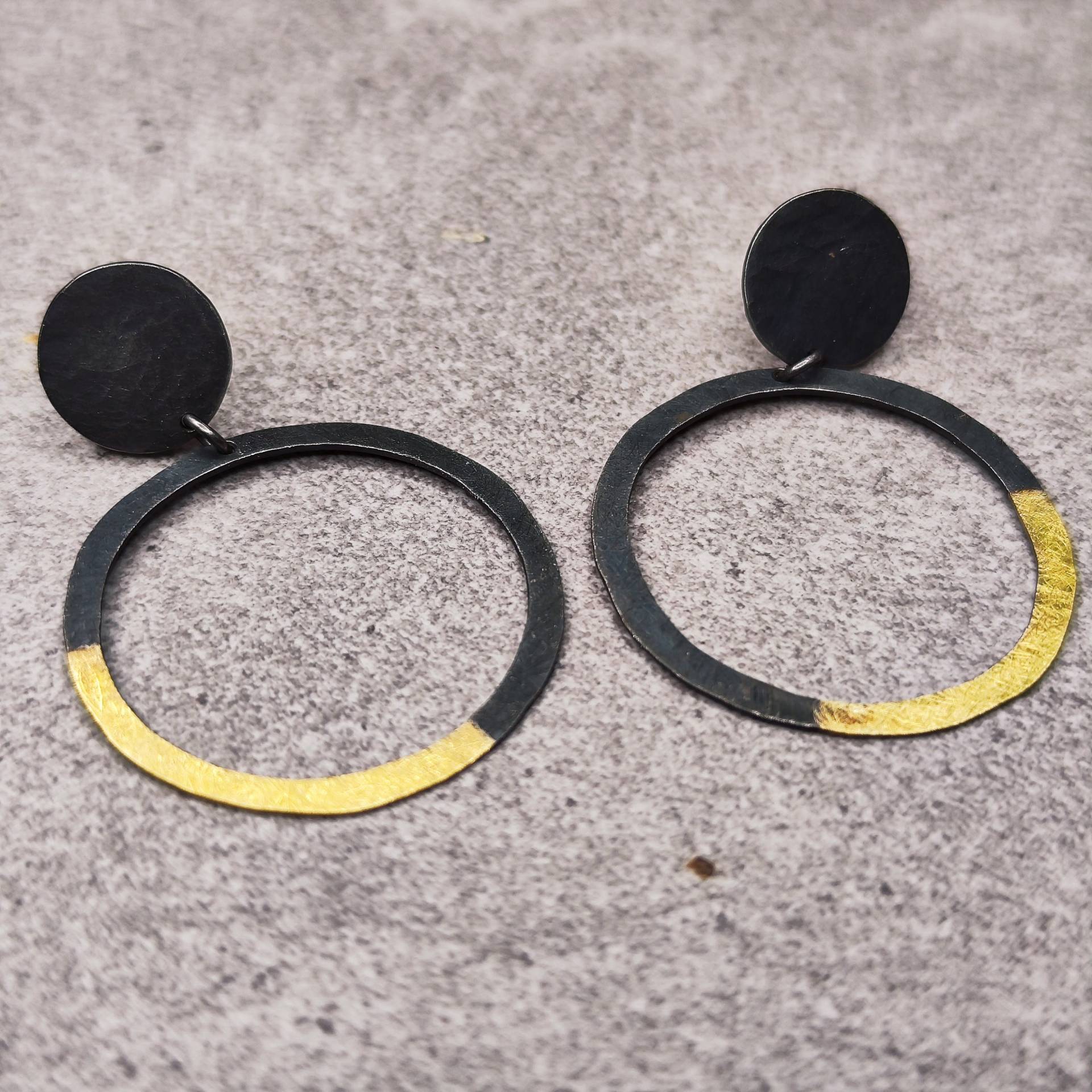 Ohrstecker Aus Geschwärztem Silber & Gold von FredPerrot