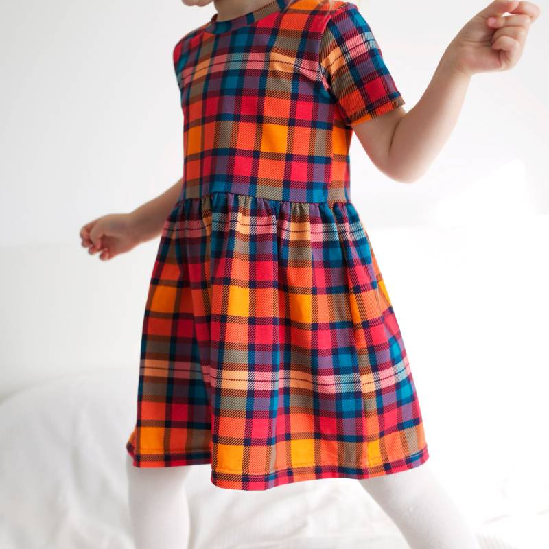 Kleinkind & Kinder Kariertes Tartan Kleid - Weiche Baumwolle, Handgefertigt Aus Uk von FredandNoah