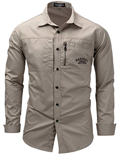 FREDD MARSHALL Herren Jeans Hemd mit Knopfleiste - Braun - X-Groß FREDD MARSHALL Herren Jeans Hemd mit Knopfleiste - Braun - X-Groß von Fredd Marshall