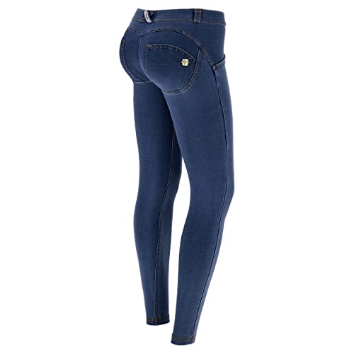 FREDDY - Jeggings Push Up WR.up® Niedrige Taille Superskinny, Dark Jeans-Gelb Seam, S von Freddy