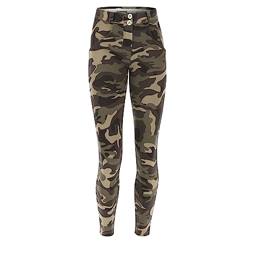 FREDDY - Push Up WR.up® 7/8 Superskinny Camouflage Print, Braun-Camouflage, XL von Freddy