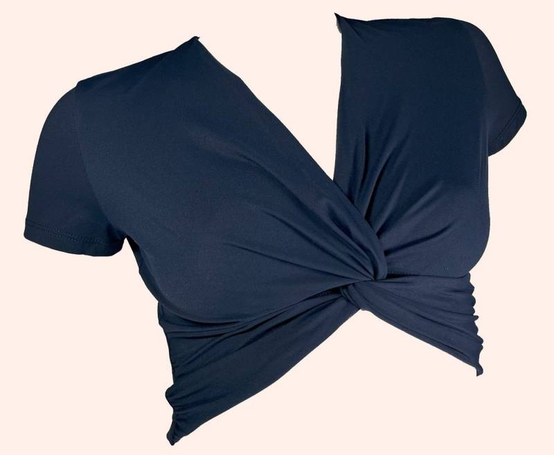 Freddy Crop-Top Freddy D.I.W.O Cropped-T-Shirt mit Raffung dunkelblau von Freddy