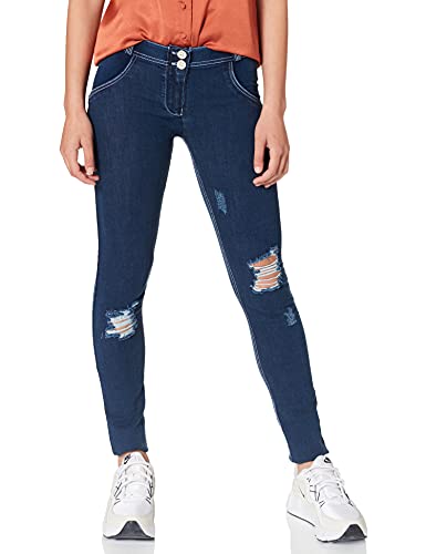 Freddy Damen Wrup1rc008 Hose, Blau (Jeans Scuro/Cuciture Bianche J0W), 38 (Herstellergröße: Medium) von Freddy