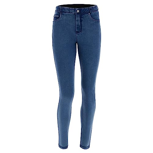 FREDDY Damen Slim Klassisch Schwarz Stretch Denim Jeans Löschen Nähten in Ton Extra Small Hose, Jeansblau, XS von FREDDY