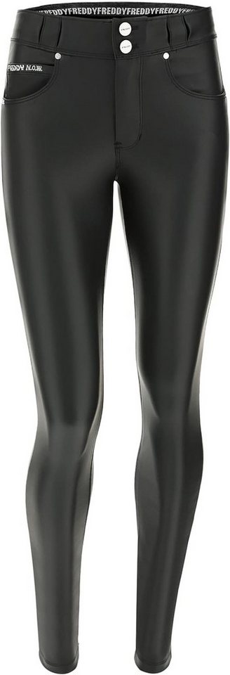 Freddy Jeansjeggings Hose N.O.W.® Pants mit mittlerem Taillenbund aus Kunstleder 5-Pocket-Style von Freddy