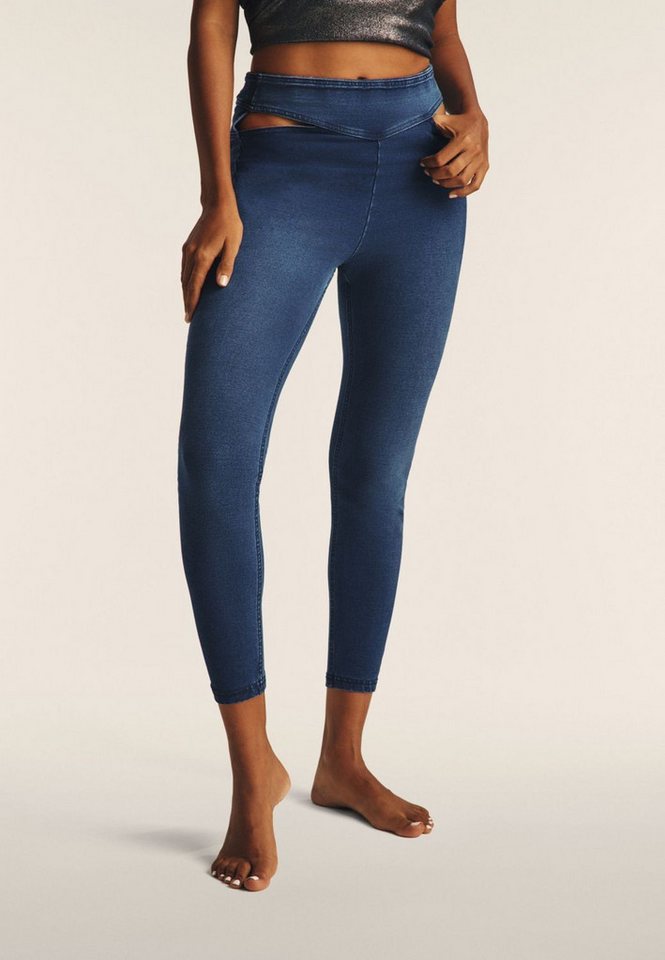 Freddy Jeggings Freddy N.O.W. High Waist Denim 7/8 Cut-Out Detail an der Hüfte Blau Freddy Jeggings Freddy N.O.W. High Waist Denim 7/8 Cut-Out Detail an der Hüfte Blau von Freddy