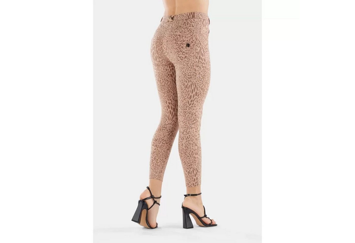 Freddy Jeggings Freddy WR.UP Push-Up Hose 7/8 Regular High Waist beige Animalier von Freddy