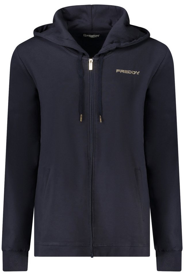 Freddy Sweatshirt Damen-Sweatjacke Blau mit Reißverschluss und von Freddy
