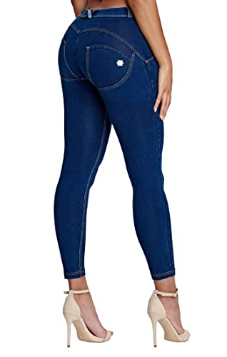 Freddy WR.UP® Damen 7/8 Hose knöchellang Denim-Look Super Skinny Normale Leibhöhe (L, J0Y) von Freddy