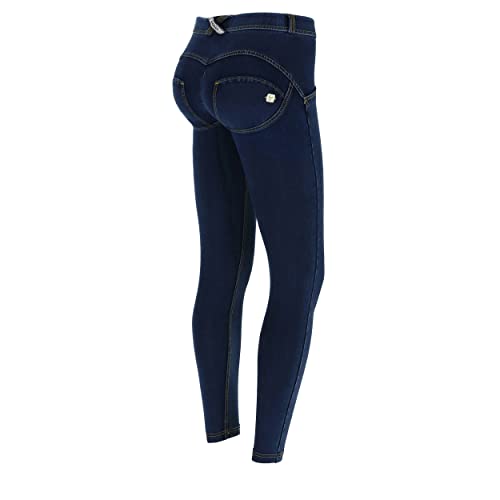 Freddy WR.UP® Damen 7/8 Hose knöchellang Denim-Look Super Skinny Normale Leibhöhe (M, J0Y) von FREDDY