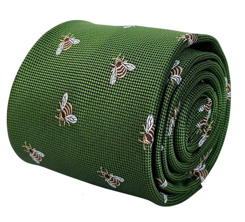 Farn Apfelgrüne Krawatte Oder Kinder Fliege Mit Hummel Design von FrederickThomas