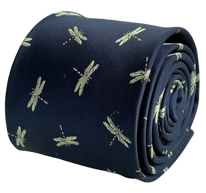 Friedrich Thomas Dunkelblaue Libelle Insekten Design Krawatte von FrederickThomas