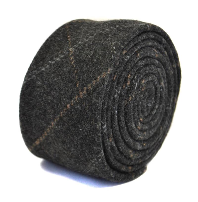 Grau Karierte Krawatte Aus 100% Tweed Wolle Von Friedrich Thomas Ft2170 von FrederickThomas