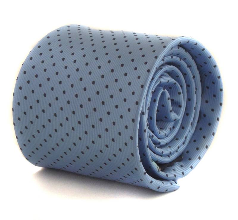 Hellblaue Krawatte Mit Pin Dots Und Floralem Design Hinten Von Friedrich Thomas Ft1141 von FrederickThomas