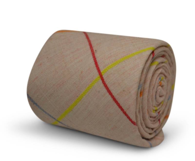 Hellrosa Baumwollkrawatte Mit Multicolour Karo Design Von Friedrich Thomas Ft3524 von FrederickThomas