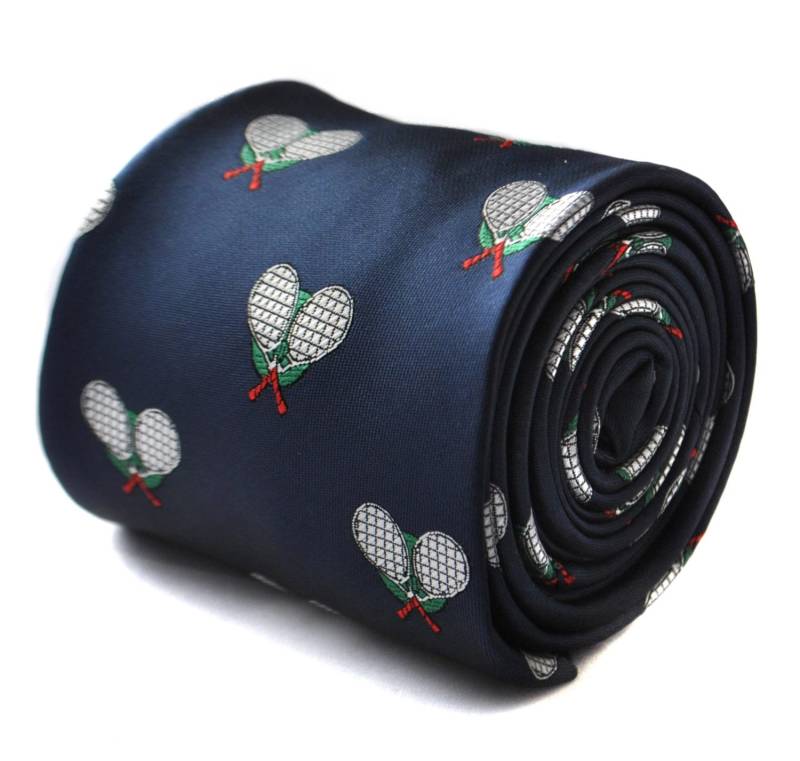 Krawatte Mit Aufgesticktem Tennisschläger Von Friedrich Thomas Ft1845 von FrederickThomas