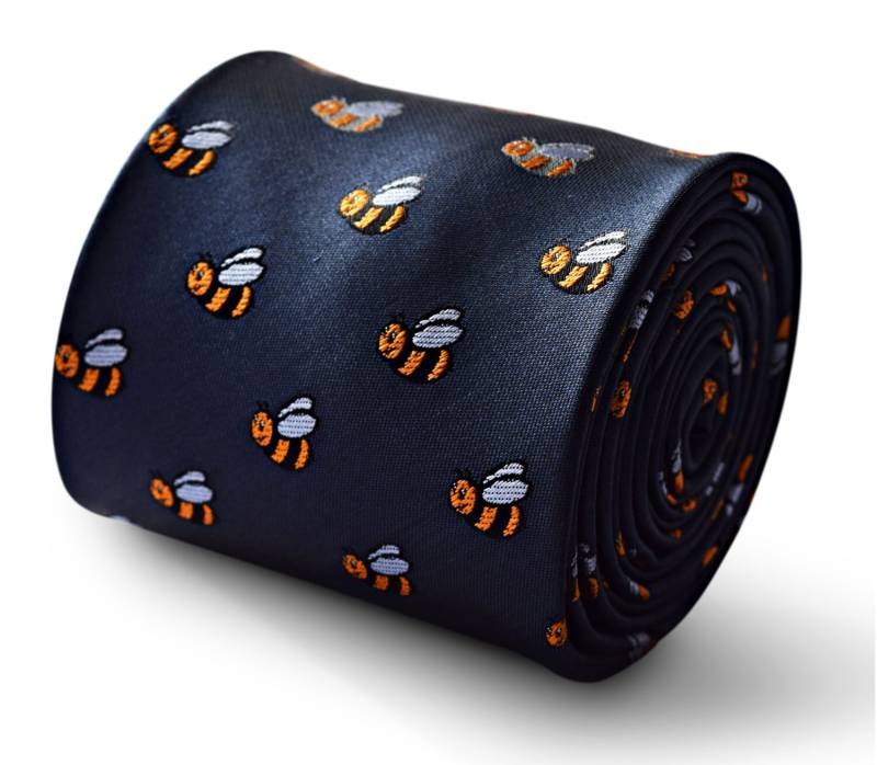 Marineblaue Krawatte Mit Hummel Biene Design Von Friedrich Thomas Ft3341 von FrederickThomas