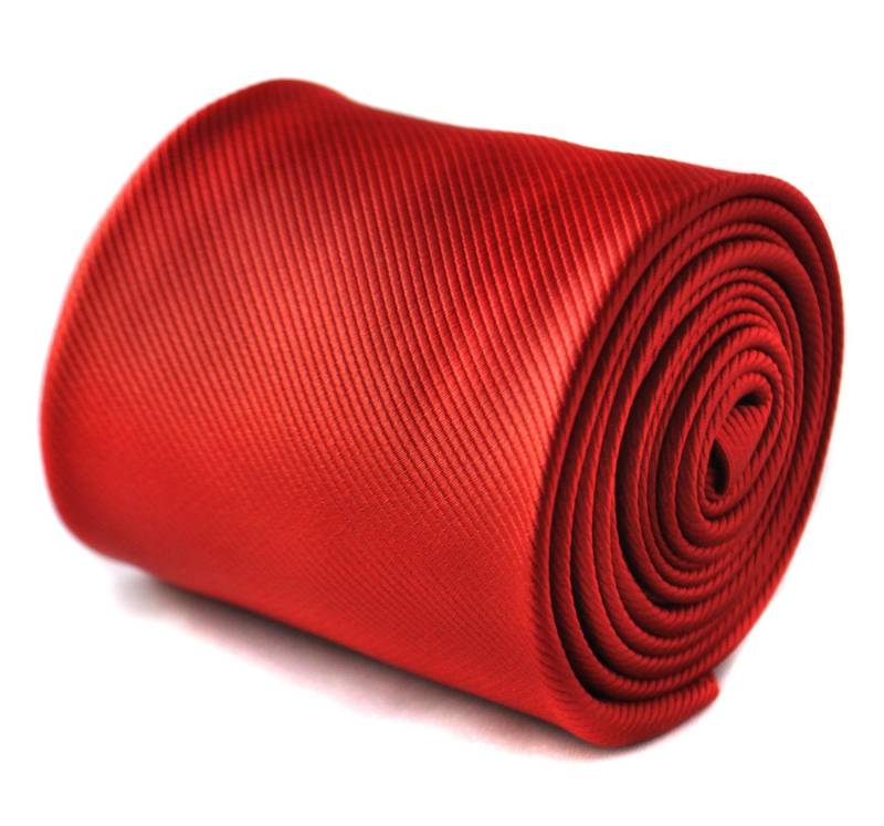 Schlichte Rote Krawatte Mit Blumenmuster Nach Hinten Von Friedrich Thomas Ft1625 von FrederickThomas