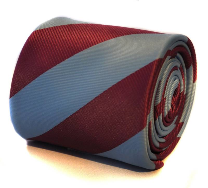 Weinrote Und Hellblaue Barber Krawatte Von Friedrich Thomas Ft627 von FrederickThomas
