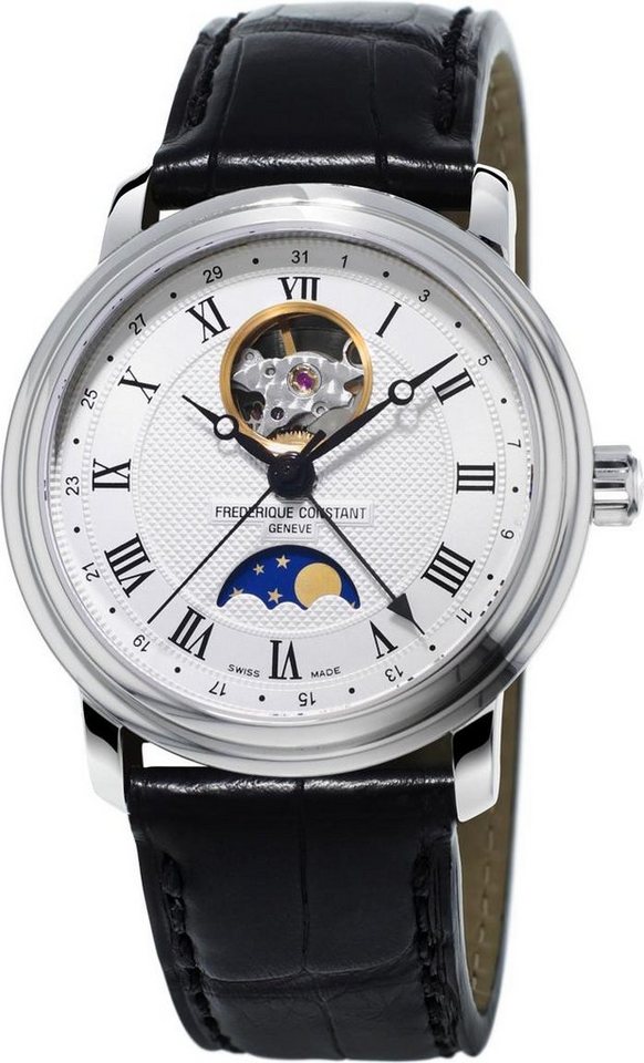 Frederique Constant Automatikuhr Classics Moonphase Herren Automatikuhr, Offene Unruhe von Frederique Constant