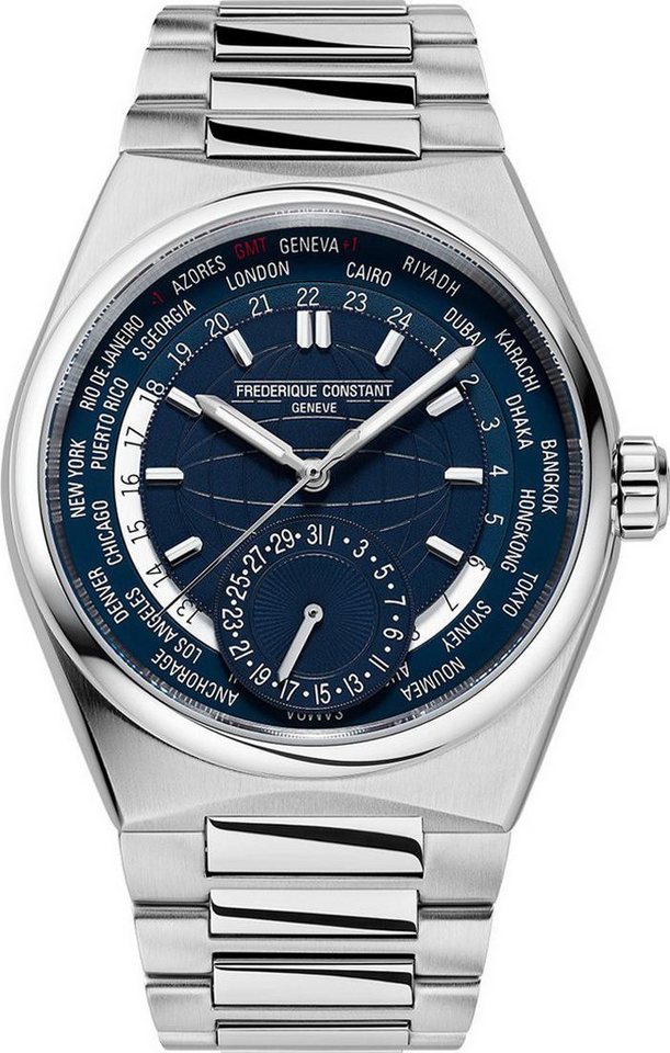 Frederique Constant Automatikuhr HIGHLIFE WORLDTIMER MANUFACTURE Herren Automatikuhr, Mit Wechselband von Frederique Constant