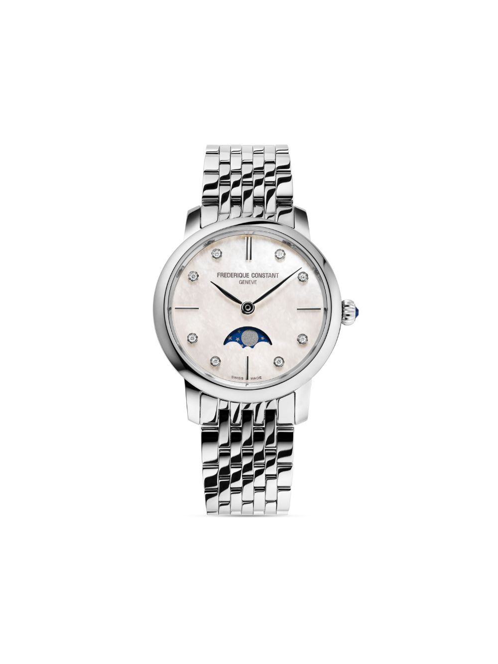 Frederique Constant Classics Slimline Ladies Moonphase 30mm - Weiß von Frederique Constant