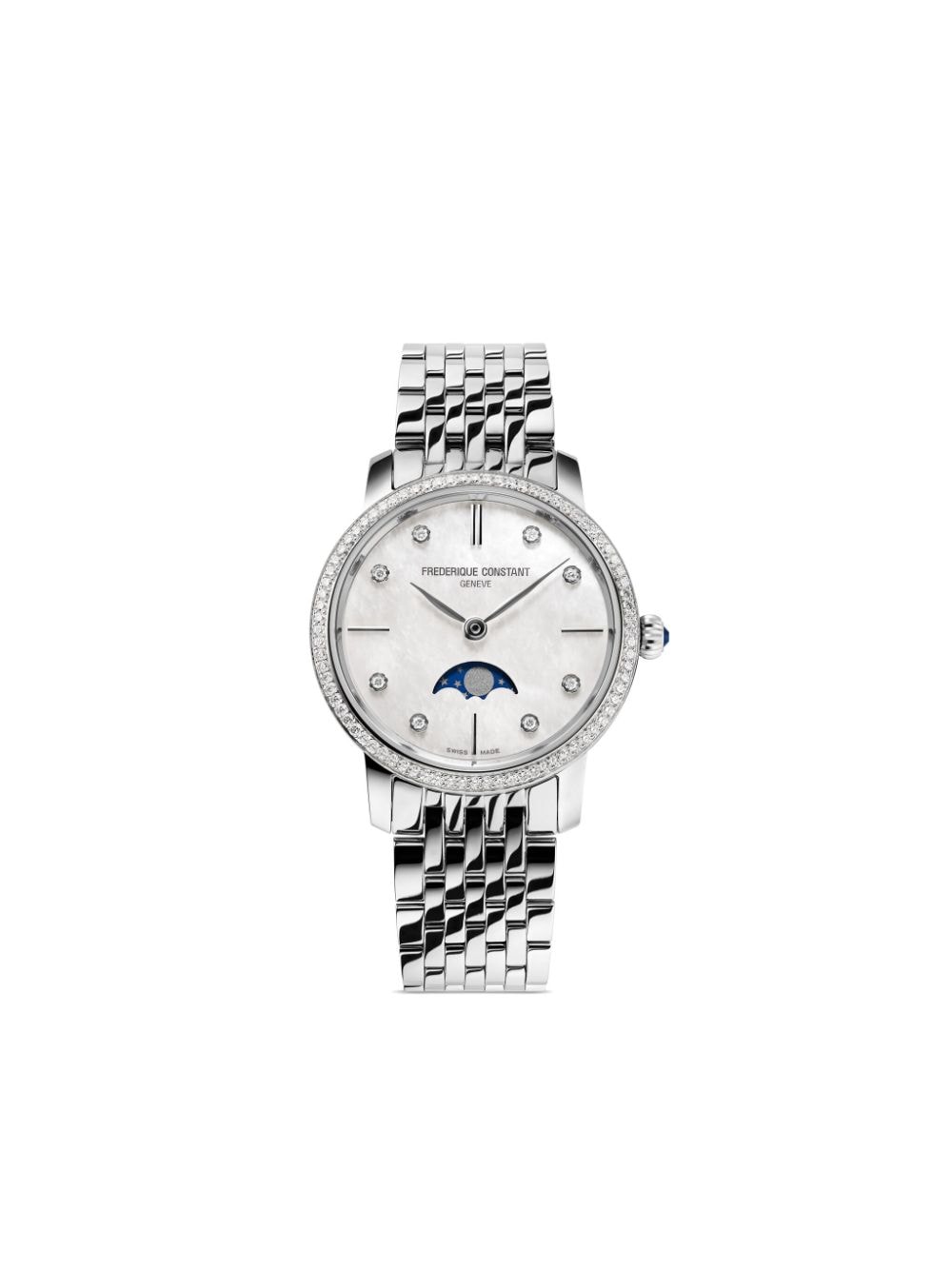 Frederique Constant Classics Slimline Ladies Moonphase 30mm - Silber von Frederique Constant