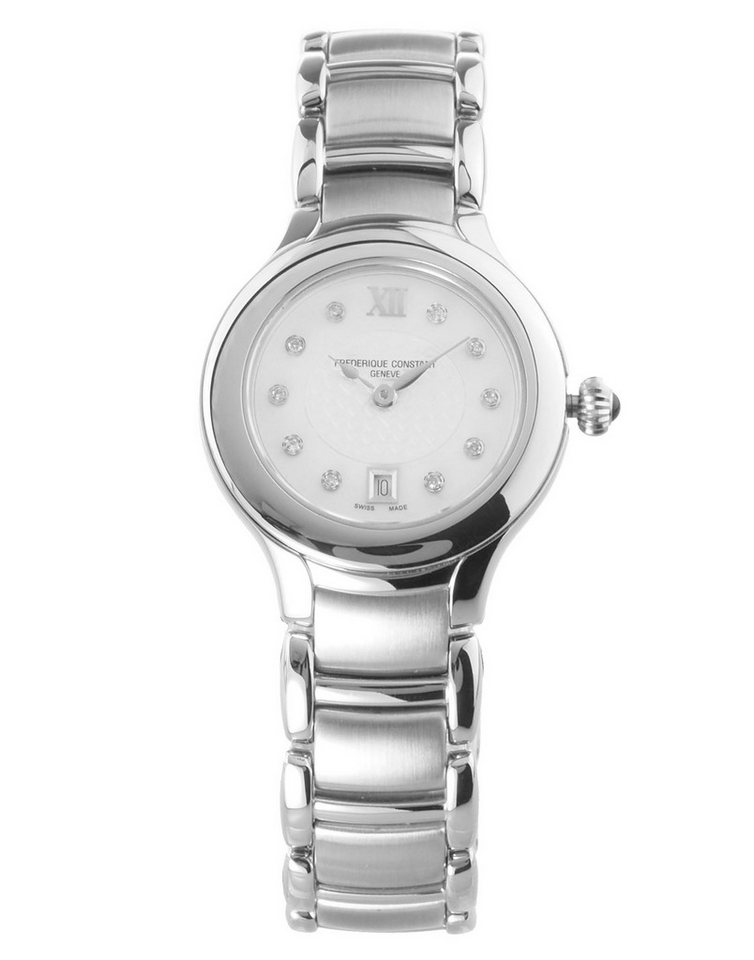 Frederique Constant Schweizer Uhr FC-220WHD2ER6B Damen Uhr Delight Diamond Delight, Index: silberfarben und mit 10 Diamanten besetzt von Frederique Constant