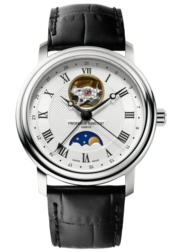 Frederique Constant Unisex Analog Swiss Automatic Uhr mit Leder Armband FC-335MC4P6 von Frederique Constant