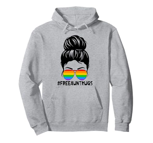 Free Aunt Hugs Damen Haarknoten, Regenbogenfarben, LGBT Pride Pullover Hoodie Free Aunt Hugs Damen Haarknoten, Regenbogenfarben, LGBT Pride Pullover Hoodie von Free Aunt Hugs Women Messy Bun Sunglasses Rainbow