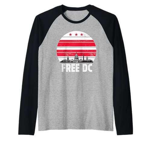 Free DC Washington D.C. Flagge Capitol Hill Herren Damen Raglan von Free DC Washington D.C.