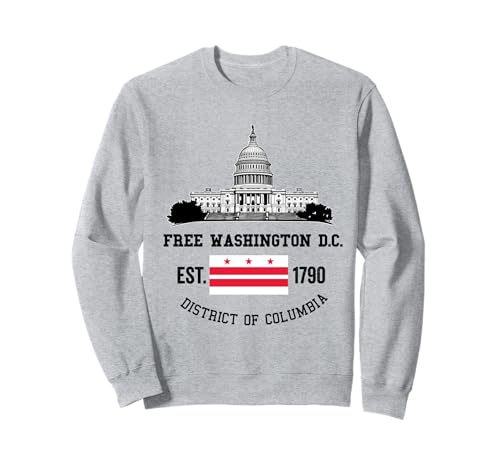 Free DC Washington D.C. Flagge Capitol Hill Herren Damen Sweatshirt von Free DC Washington D.C.