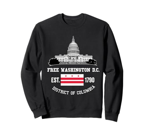 Free DC Washington D.C. Flagge Capitol Hill Herren Damen Sweatshirt von Free DC Washington D.C.