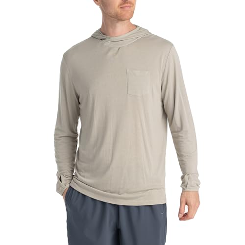 Free Fly Leichter Kapuzenpullover für Herren – UPF 20+ Sonnenschutz Hoodie für Männer – atmungsaktives Langarm-Sonnenshirt zum Angeln, Sandstein, L Free Fly Leichter Kapuzenpullover für Herren – UPF 20+ Sonnenschutz Hoodie für Männer – atmungsaktives Langarm-Sonnenshirt zum Angeln, Sandstein, L von Free Fly