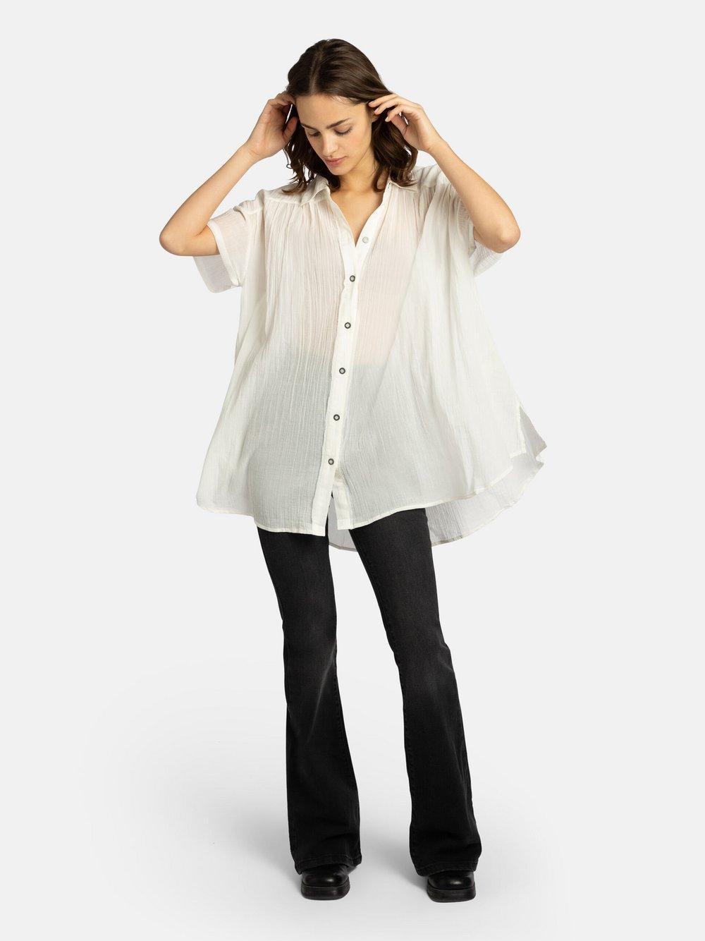 Free People Bluse Damen Baumwolle, weiß von Free People