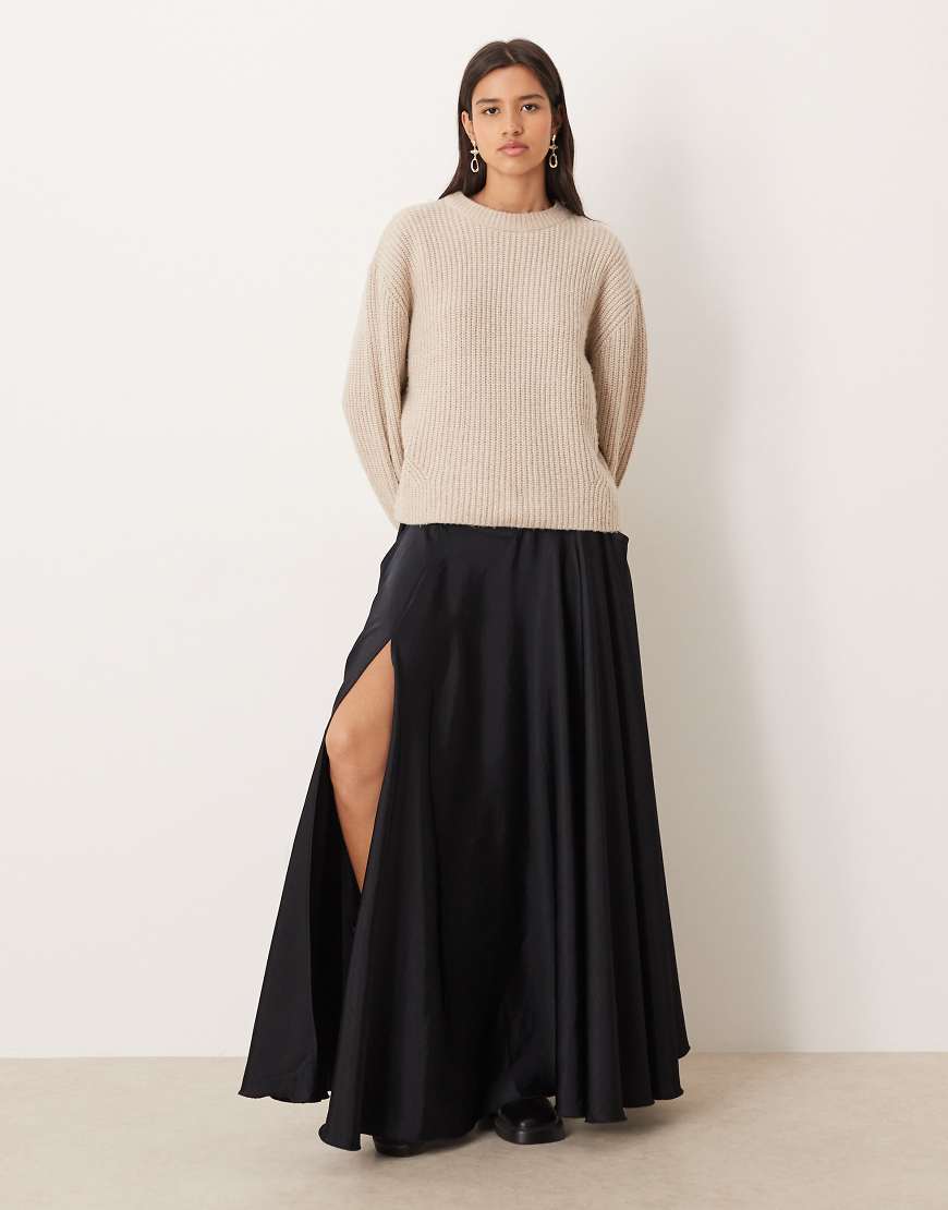 Free People - Chilco - Maxirock in Schwarz mit Seitenschlitz von Free People