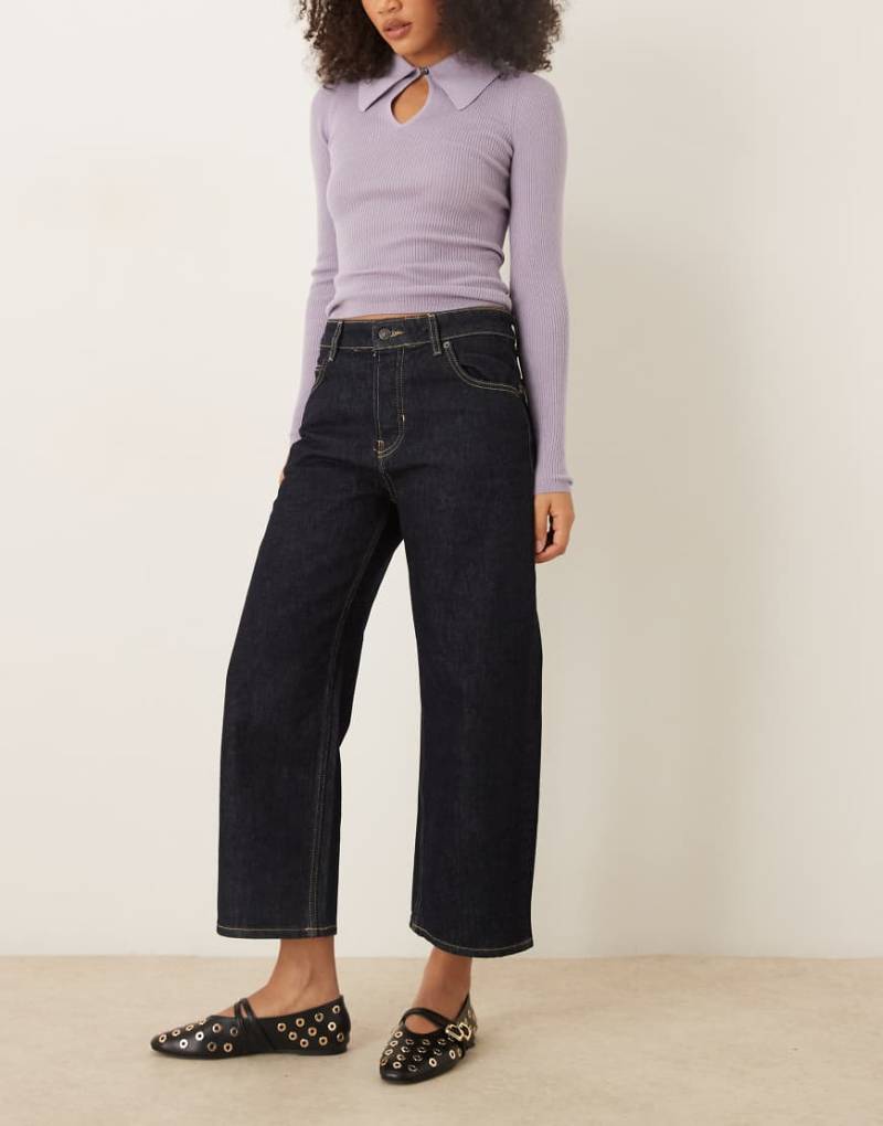 Free People - Deep Trance - Jeans in Rinse Blue mit tiefem Bund-Blau von Free People