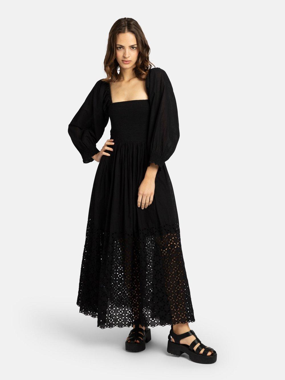 Free People Kleid Damen Baumwolle Karree, schwarz von Free People