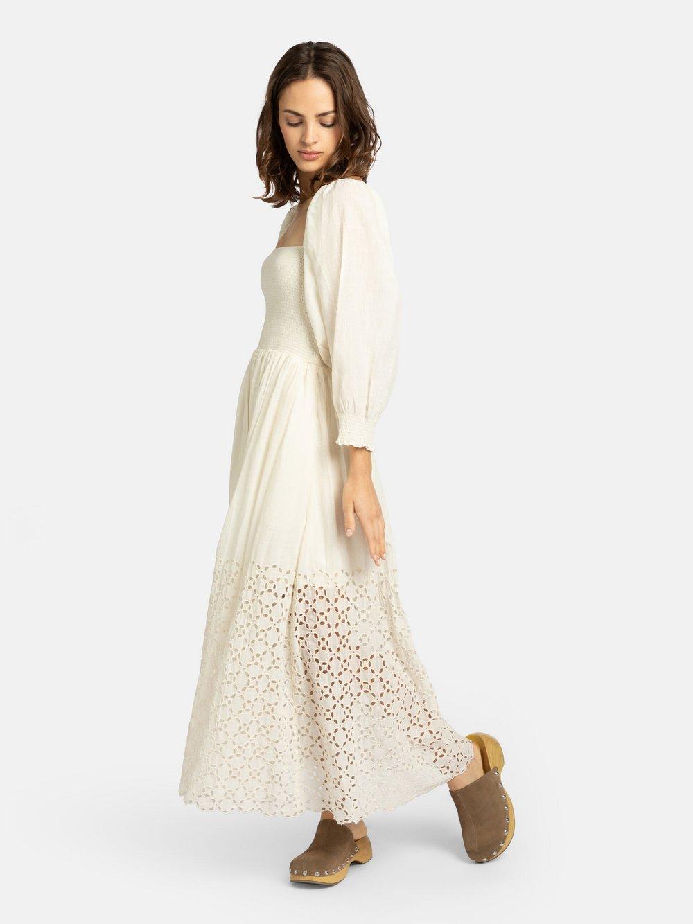 Free People Kleid Damen Baumwolle Karree, weiß von Free People