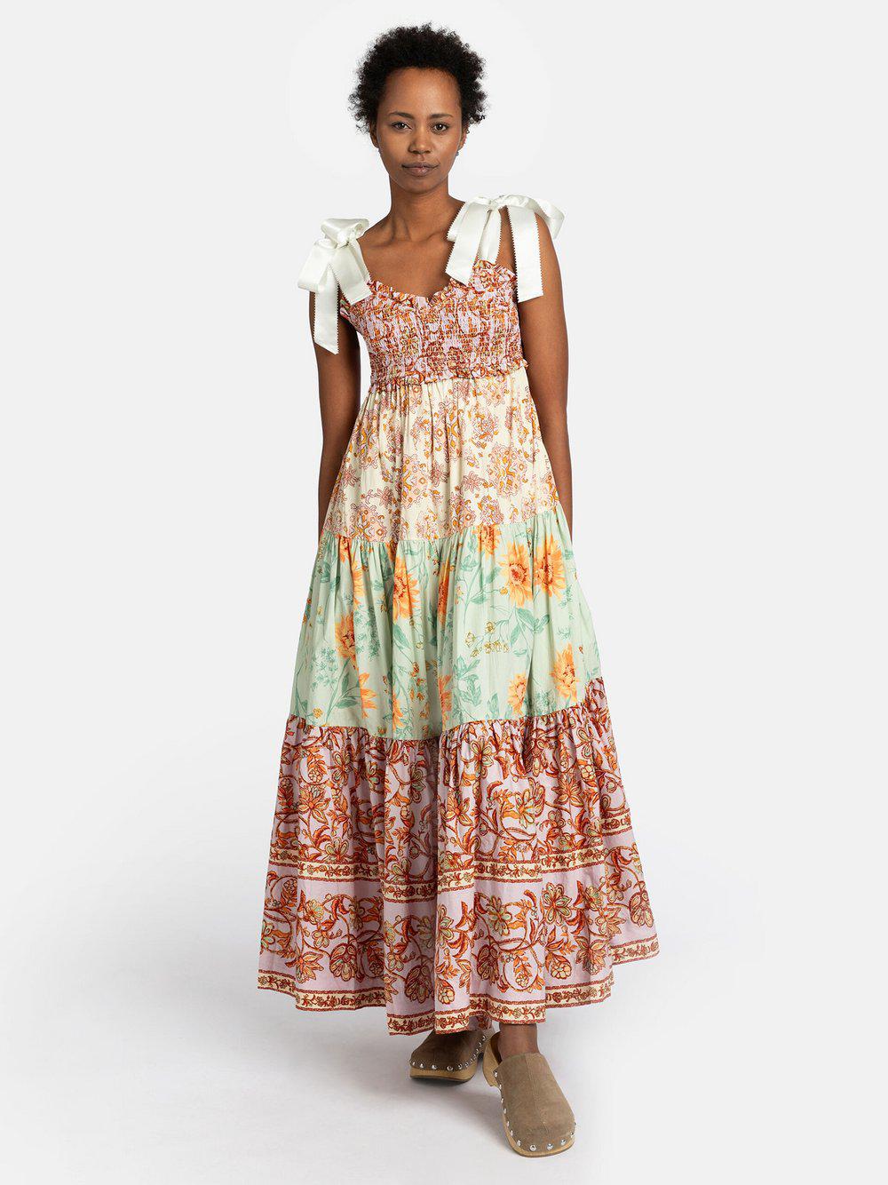 Free People Kleid Damen Baumwolle bedruckt, mehrfarbig von Free People